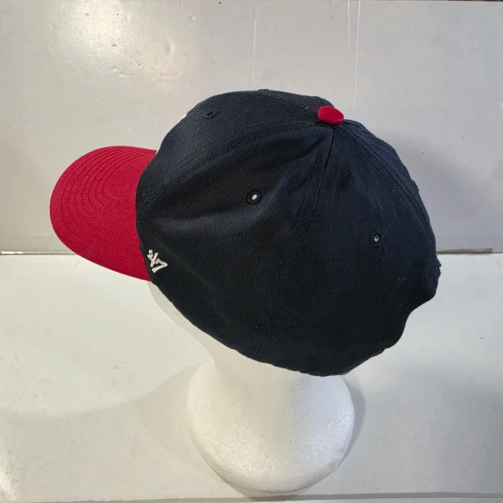 47 Brand Atlanta Braves Kids Snapback Hat Navy Blue Red Baseball Cap MLB Logo